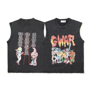 vintage rock sleeveless tops