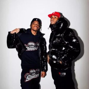 trapstar hoodie set, black