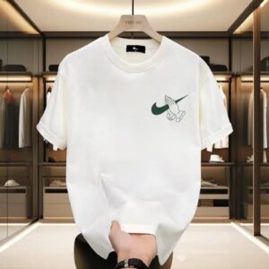 nike 2024 cotton graphic tee+white and black