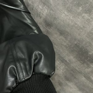 bl leather jacket unisex black