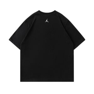 air jordan summer graphic print t shirt (white and black)