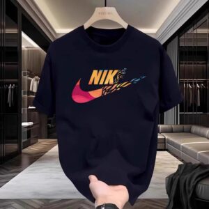 nike summer print tee+white and black