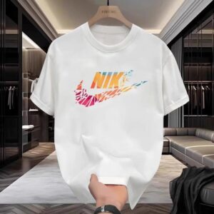 nike summer print tee+white and black