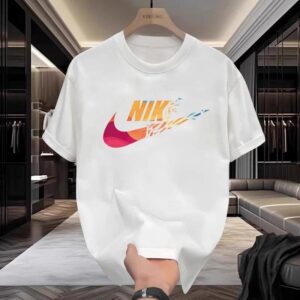 nike summer print tee+white and black