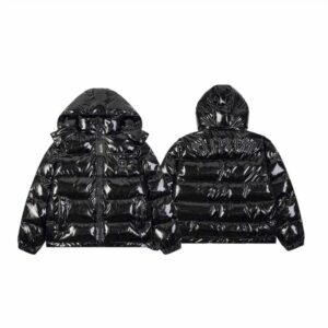 trapstar pu puffer jacket black