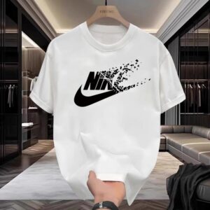 nike cotton casual t shirt+white and black