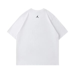air jordan summer graphic print t shirt (white and black)