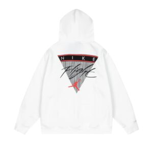 jordan 2024 fleece hoodie (white and black)