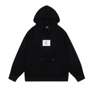 jordan 2024 fleece hoodie (white and black)