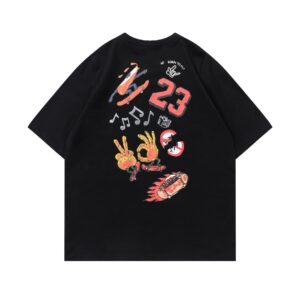 air jordan spring summer print tee (white and black)