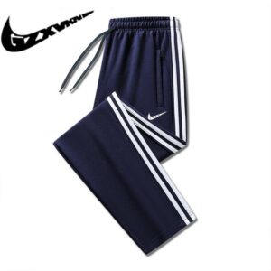nike three stripe sweatpants+black and blue