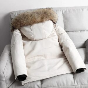 goose style thick parka, red