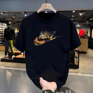 nike summer cotton casual t shirt+white and black