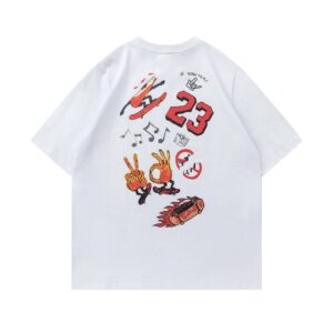 air jordan spring summer print tee (white and black)