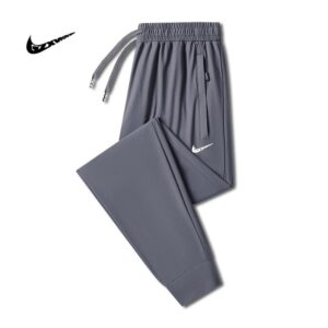 nike men's ice silk track pants+gray and black