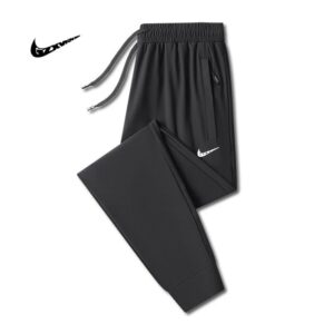 nike men's ice silk track pants+gray and black