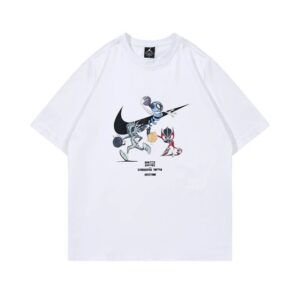 nike summer trendy t shirt（white and black）