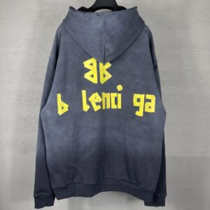 ​​balenciaga all over print hoodie (grey/red)​
