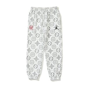 clot x aj printed sweatpants (white and black)