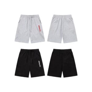 letter print casual shorts