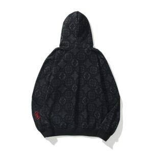 clot x aj embroidered hoodie (white and black)