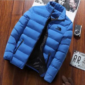 the north face multi color stand collar down jacket