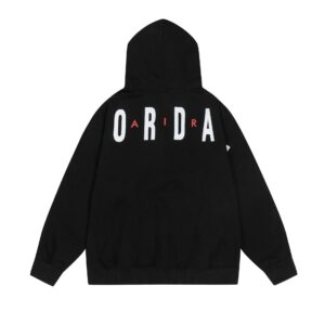 air jordan 2023 fleece hoodie (white and black)