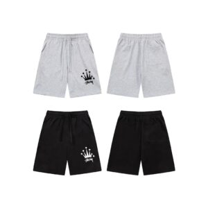 letter print casual shorts