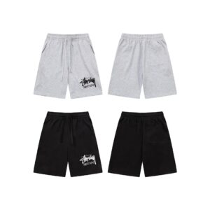 letter print casual shorts