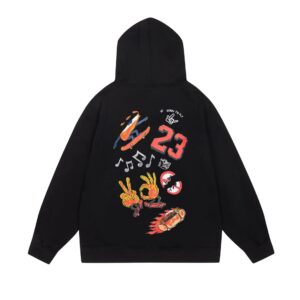 air jordan 2024 hoodie（white and black）