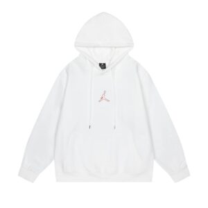 air jordan 2024 fleece hoodie（white and black）