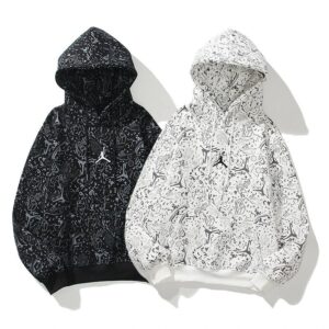 air jordan casual hoodie( white and black)