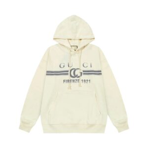gu logo print hoodie