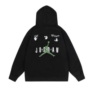 air jordan casual summer couple hoodie（white and black）