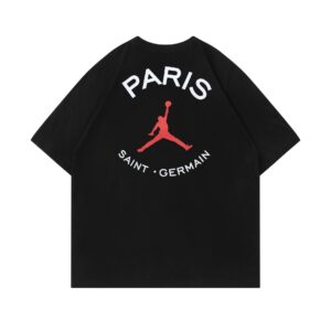 air jordan spring 2025 printed cotton tee white and black