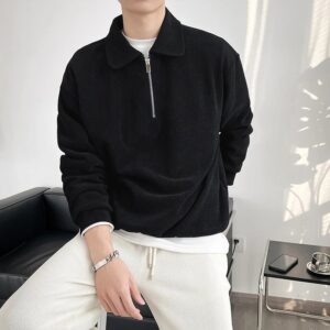 trendy quarter zip sweater