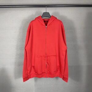 ​​balenciaga all over print hoodie (grey/red)​