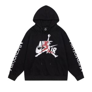air jordan 2024 trend fleece hoodie（white and black）