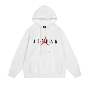 air jordan 2023 fleece hoodie (white and black)
