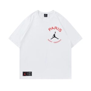 air jordan spring 2025 printed cotton tee white and black