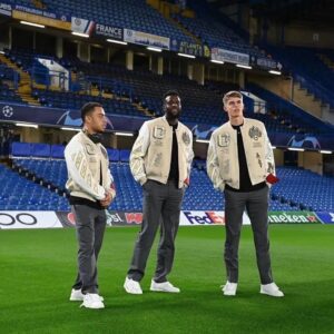 off white embroidered varsity jacket beige