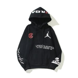 jordan hooded graphic sweatshirt（black and white）