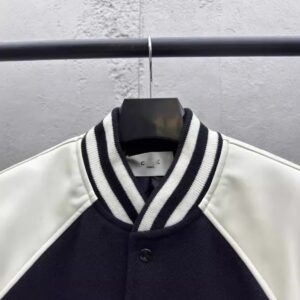 retro colorblock baseball jacket