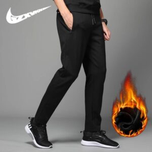 nike winter trendy warm joggers black