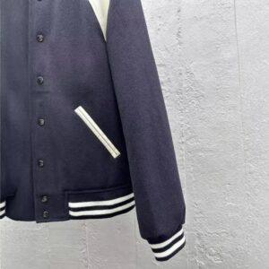 retro colorblock baseball jacket