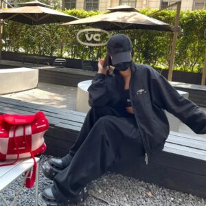 paris b embroidery tracksuit