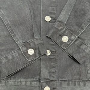 paris b logo print denim jacket