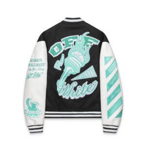 off white nyc varsity jacket black