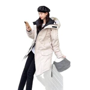 canada goose parka with fur, multicolor