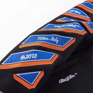 off white cartoon varsity jacket black